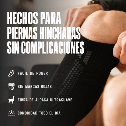 Calcetines de compresión de alpaca