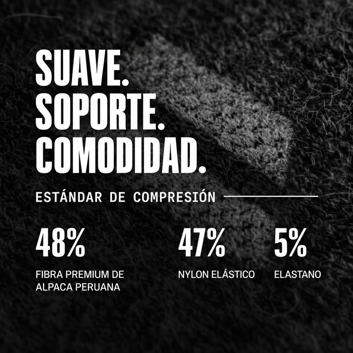 Calcetines de compresión de alpaca